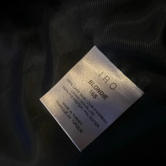 IRO Blondie Studded Leather Biker Jacket - Picture 3 of 5